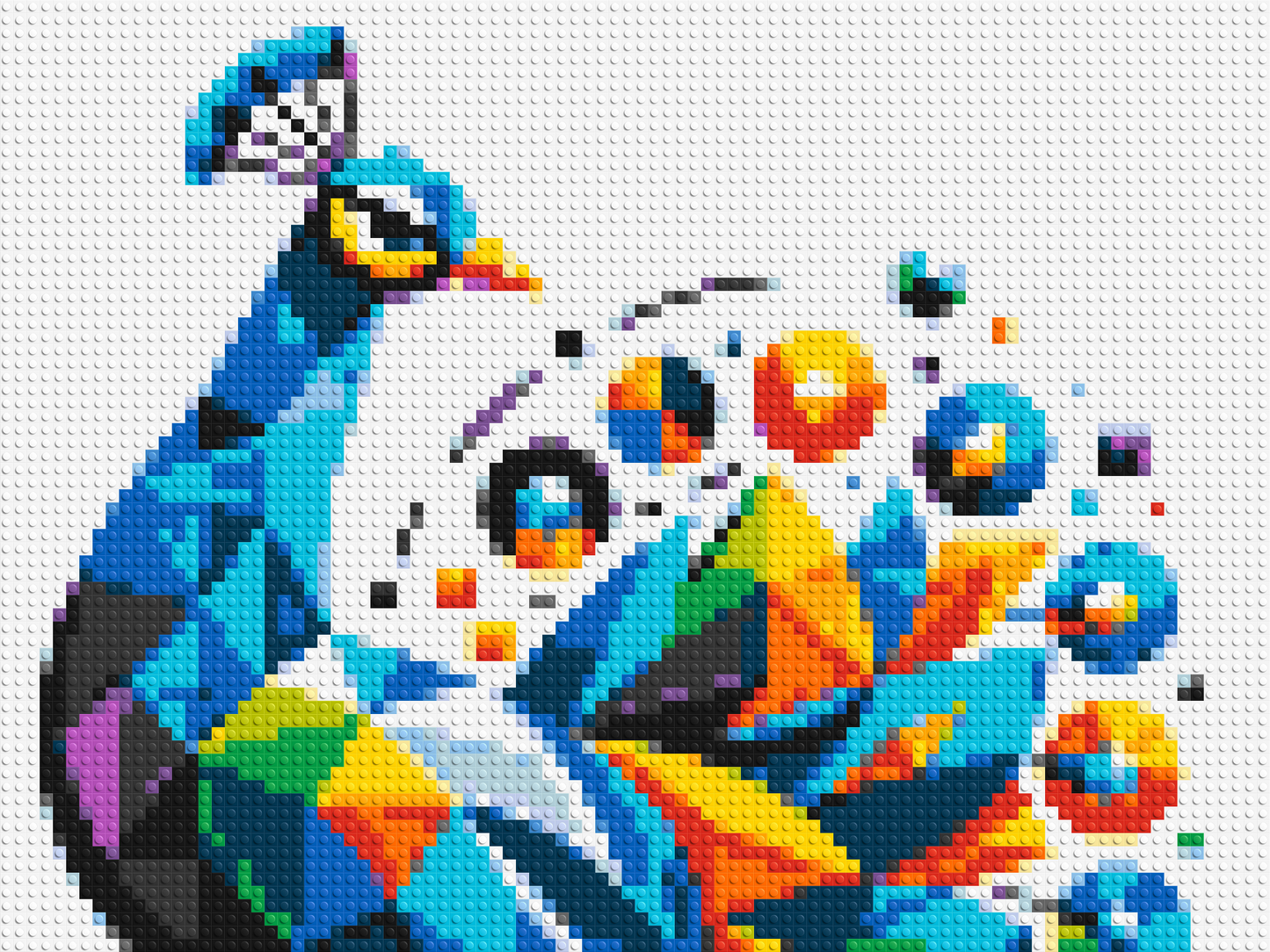 Low Poly: Peacock 4x3 large