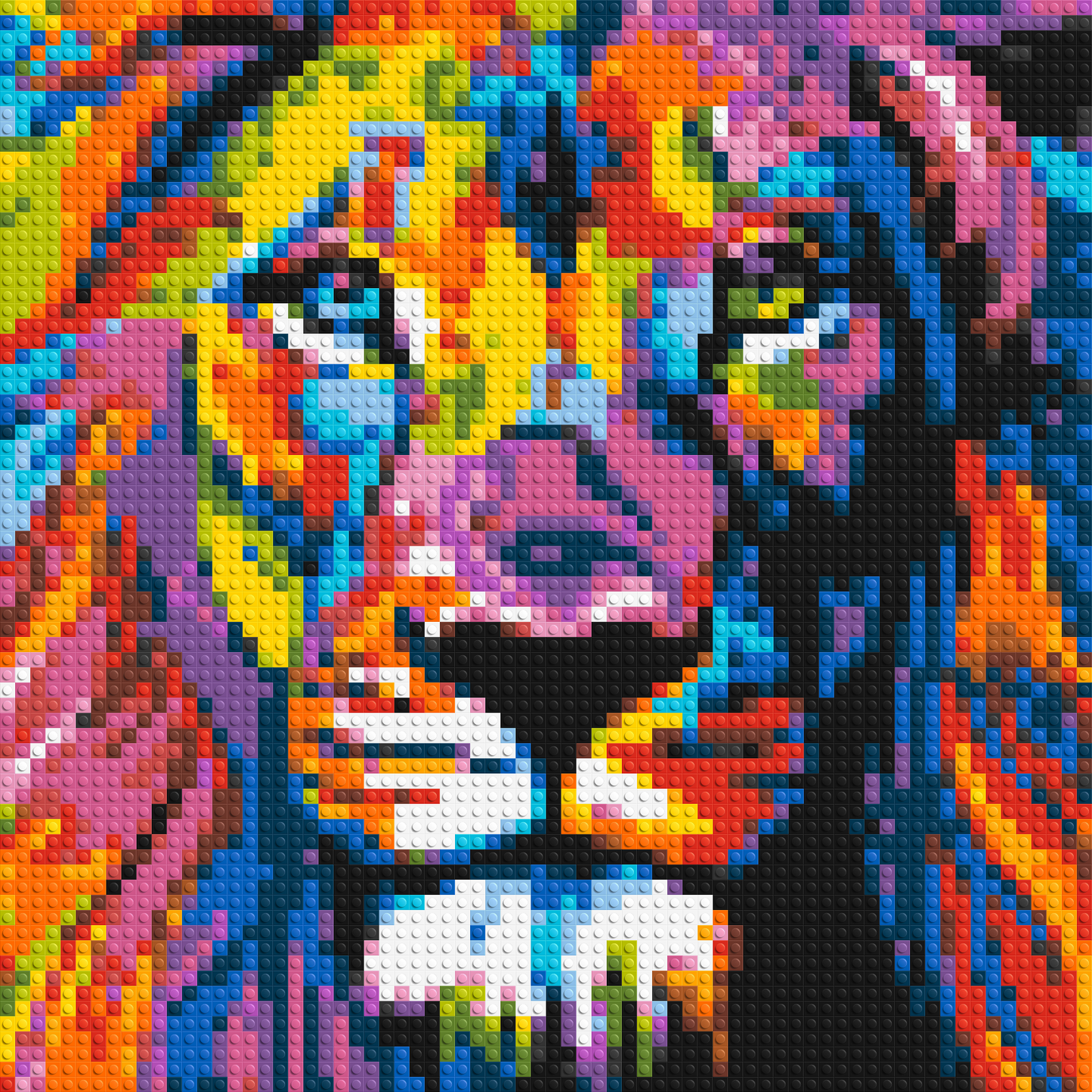  Pop Art: Lion 3x3 large