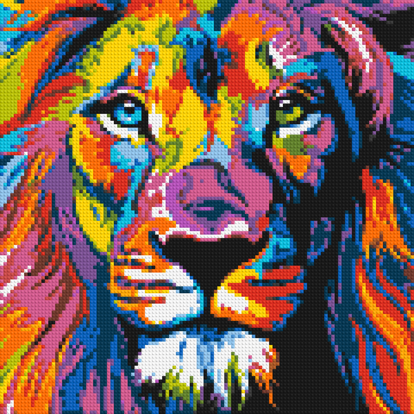  Pop Art: Lion 5x5 large