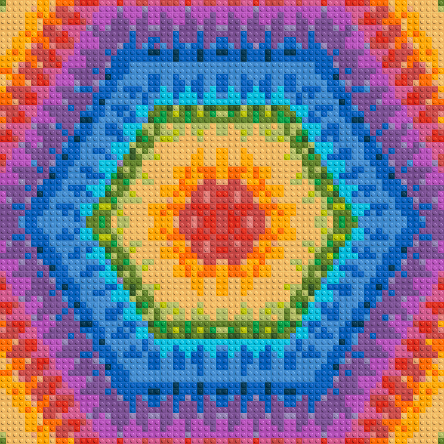 Low-Poly Kaleidoscope Pattern 3x3 large