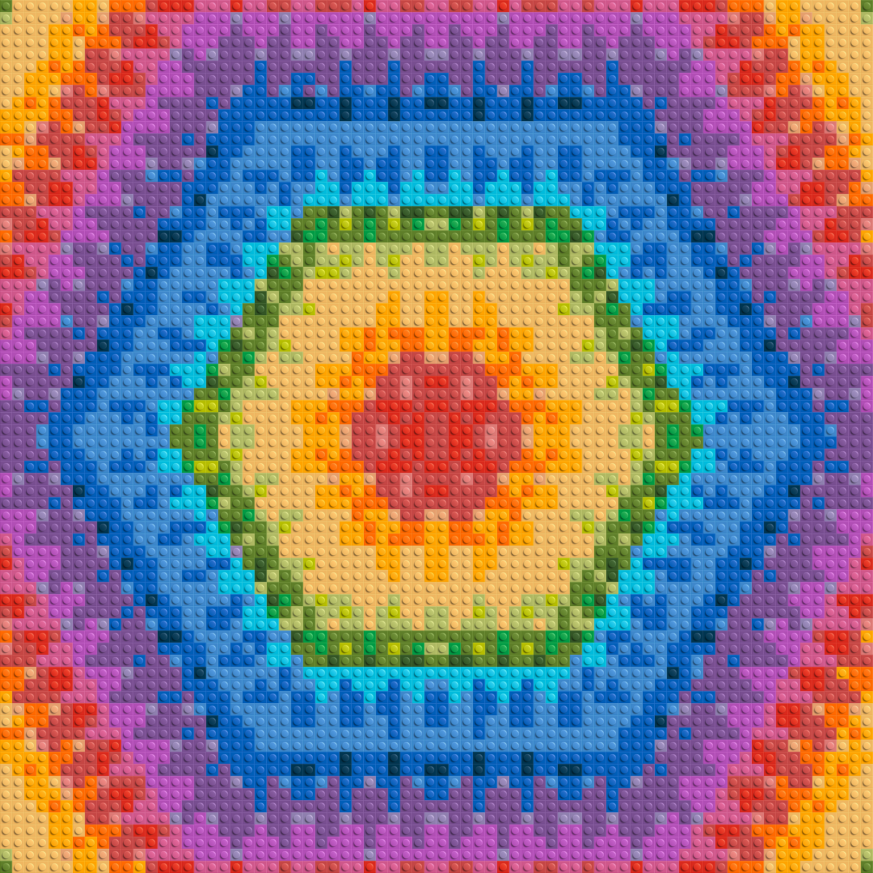 Low-Poly Kaleidoscope Pattern 3x3 large