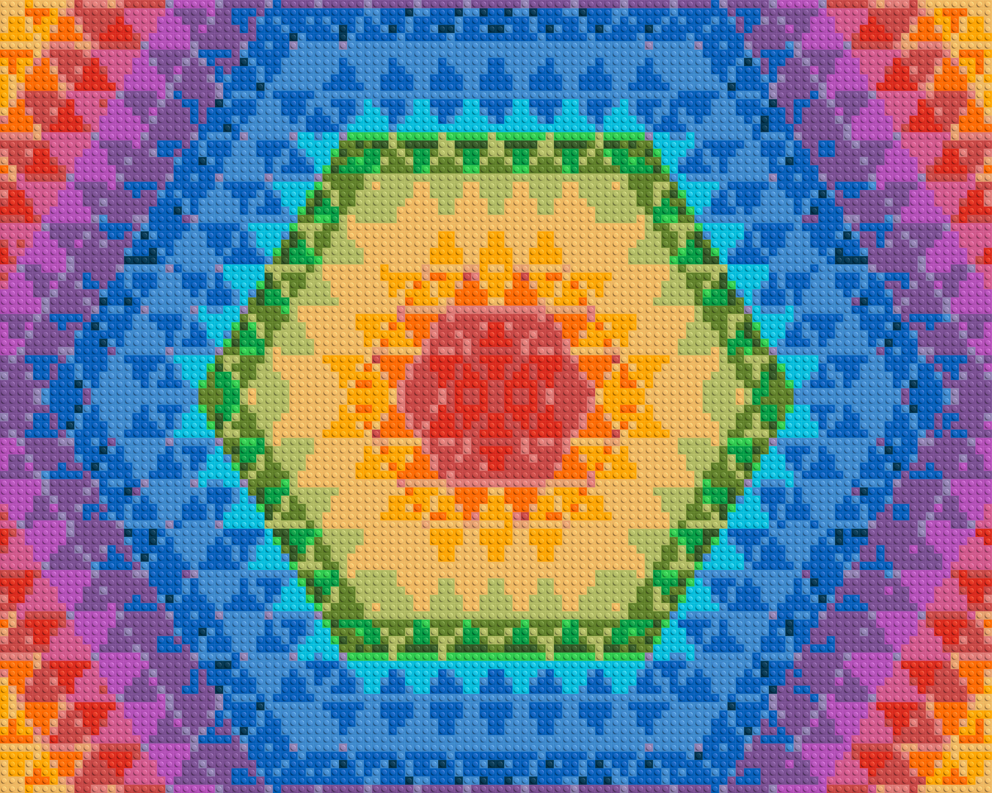 Low-Poly Kaleidoscope Pattern 5x4 large