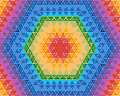 Low-Poly Kaleidoscope Pattern 5x4 large