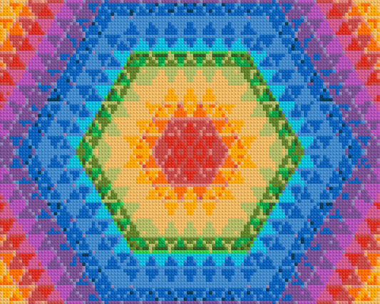 Low-Poly Kaleidoscope Pattern 5x4 large