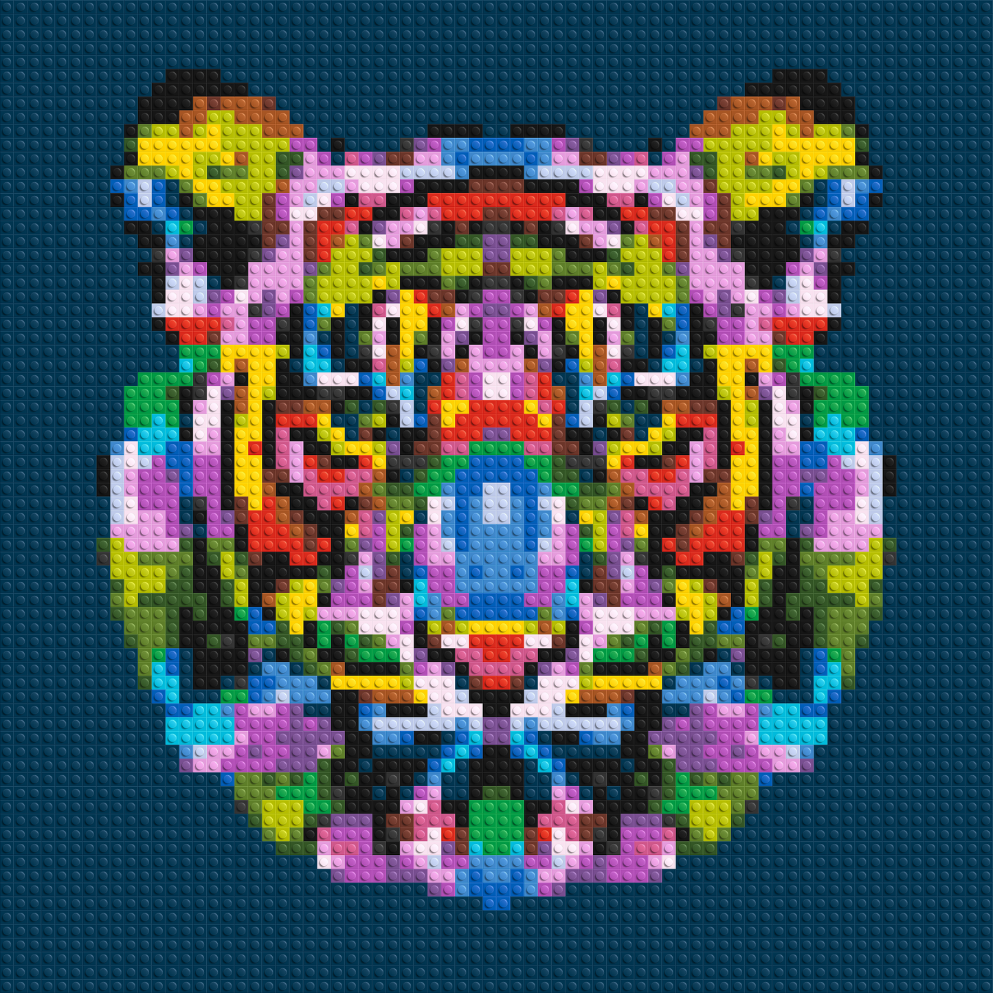 Pop Art: Colorful Tiger head 3x3 large