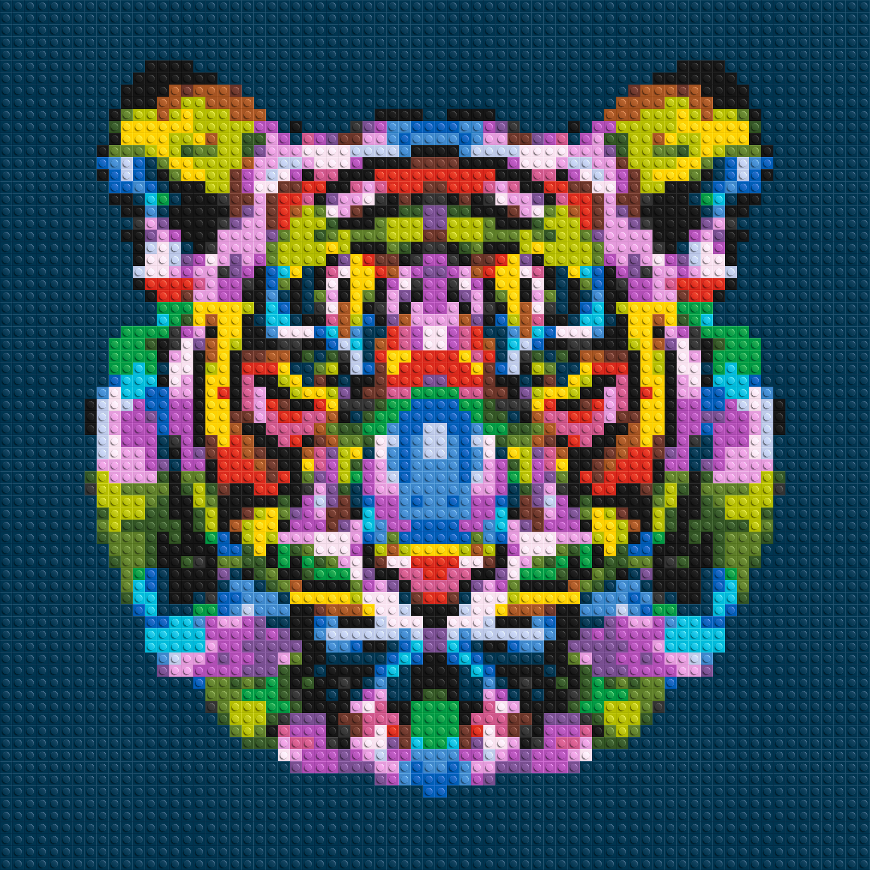 Pop Art: Colorful Tiger head 3x3 large