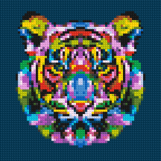 Pop Art: Colorful Tiger head 3x3 large