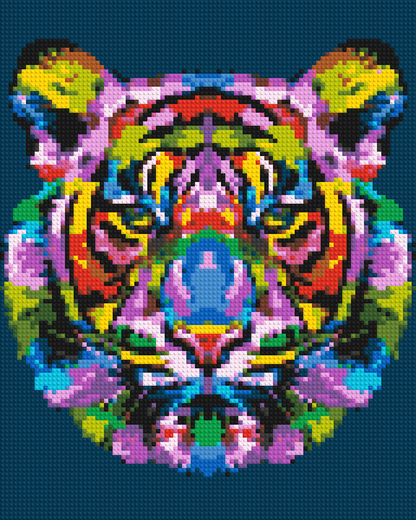 Pop Art: Colorful Tiger head 4x5 large