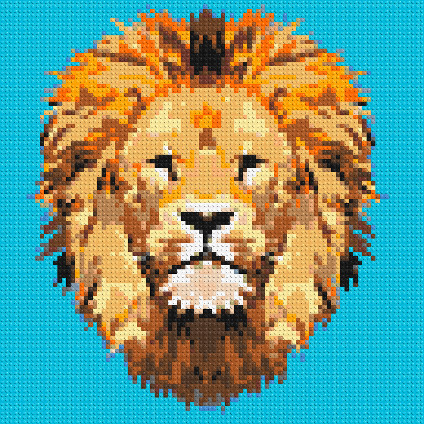 Low-Poly: Lion Head 4x4 large
