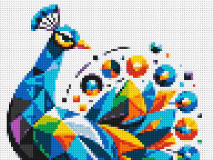 Low Poly: Peacock 4x3 large