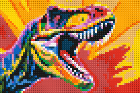 Pop Art: Tyrannosaurus Rex dinosaur 3x2 large