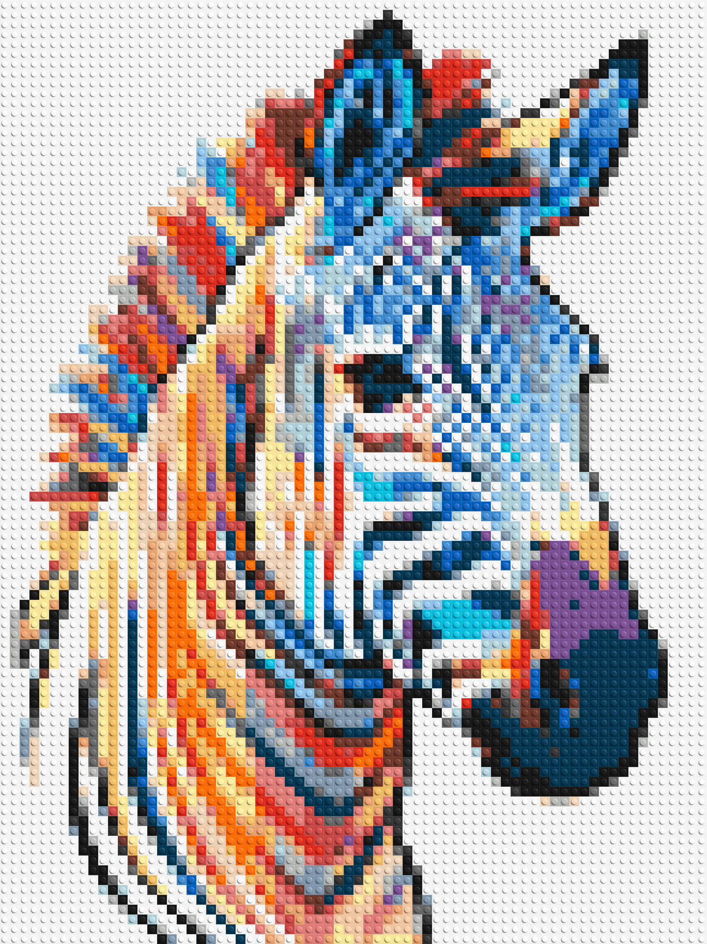 Colorful Zebra with Stripes 3x4 large