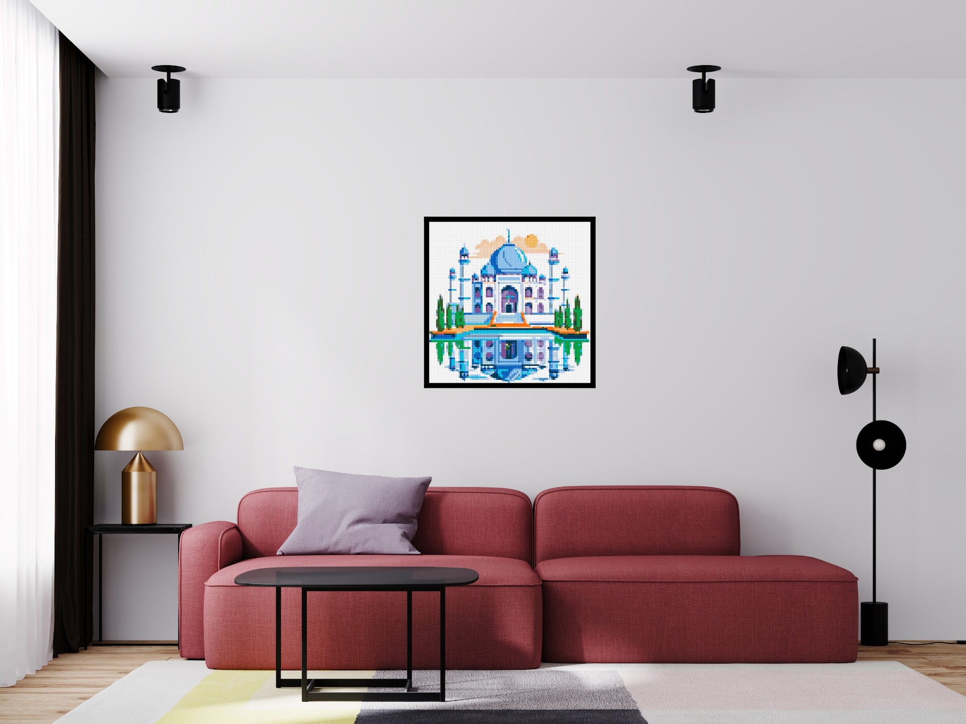 4x4 scene with frame